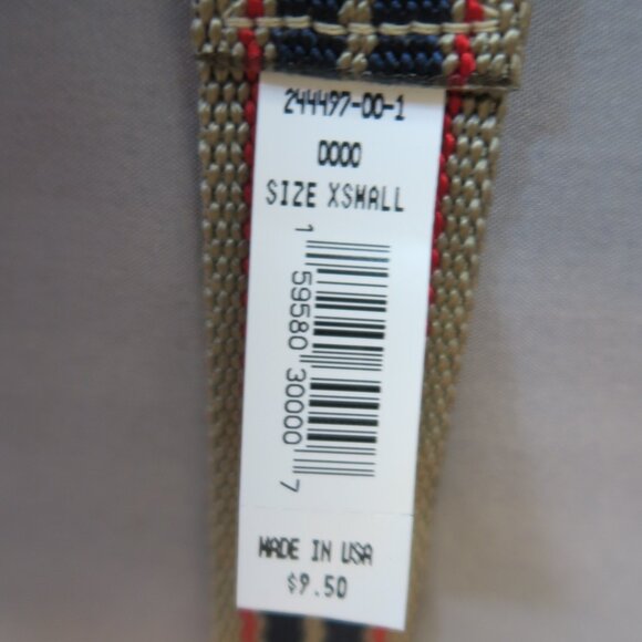 GapKids Boys Tan/Navy Blue/Red Striped Belt  Size XS 4 - Picture 6 of 8